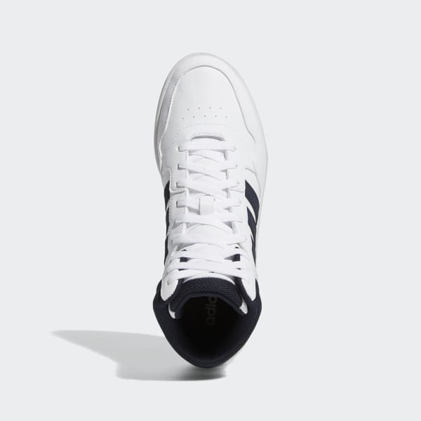 Blanc Chaussure Hoops 3.0 Mid Classic Vintage