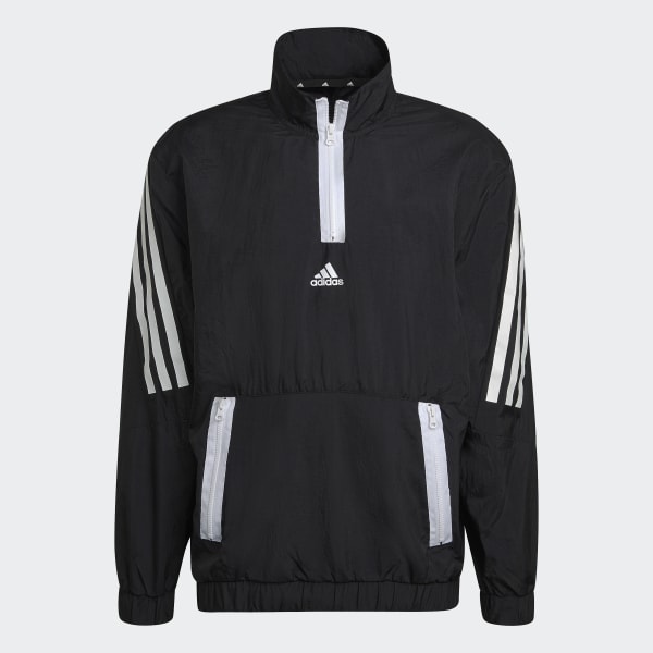 Zwart Future Icons 3-Stripes Woven Sweater TJ349