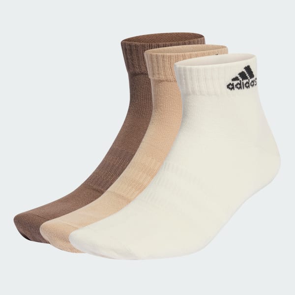 Blanco Calcetines al Tobillo Delgados y Livianos 3 Pares