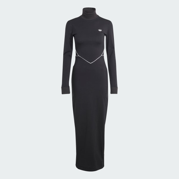 adidas Women s Lifestyle Adicolor Long Sleeve Maxi Dress Black adidas US