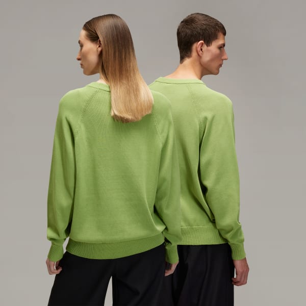 Adidas Y-3 Logo Knit Crew Sweatshirt GLOBAL SHIPPING