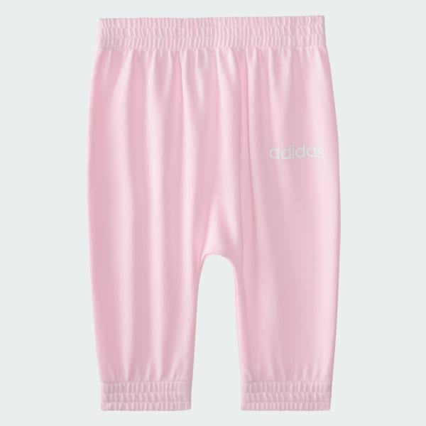 Pink adidas 3-Piece Logo Bodyshirt & Pant Set
