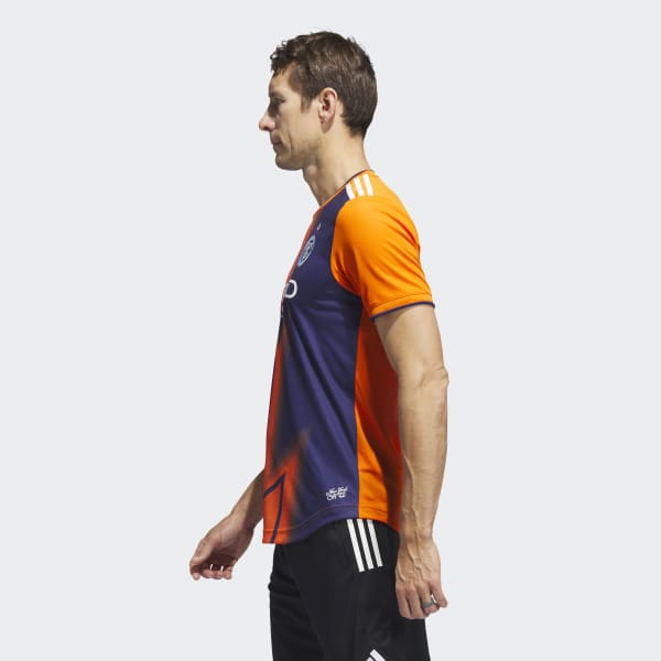 adidas New York City FC 22/23 Away Authentic Jersey - Orange, Men's Soccer