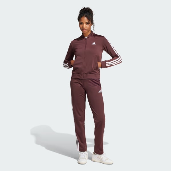 adidas Essentials 3 Stripes Trainingspak Rood adidas Officiele Shop