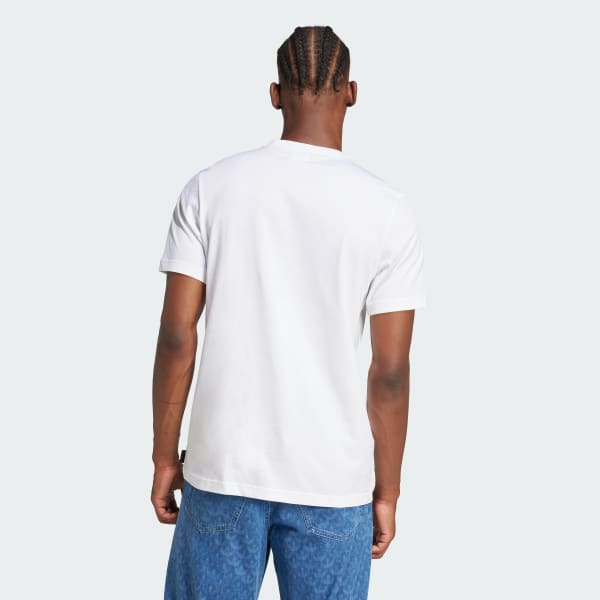 White adidas Originals 90s Logo Tee