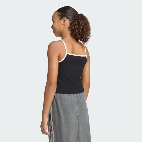 Sort SLIM MINI RIB TANKTOP
