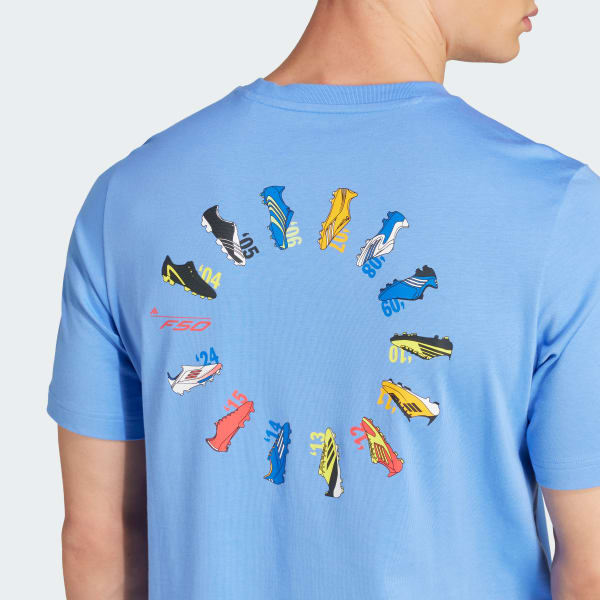 adidas F50 History Graphic Tee - Blue | Free Shipping with