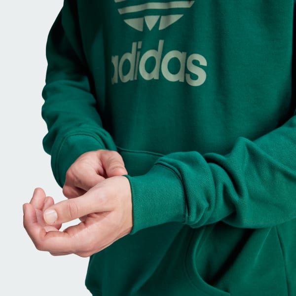 Adidas originals trefoil hoodie green clearance