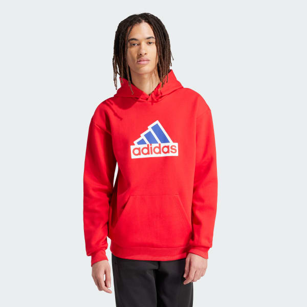 Vermelho Moletom Capuz Future Icons Badge of Sport