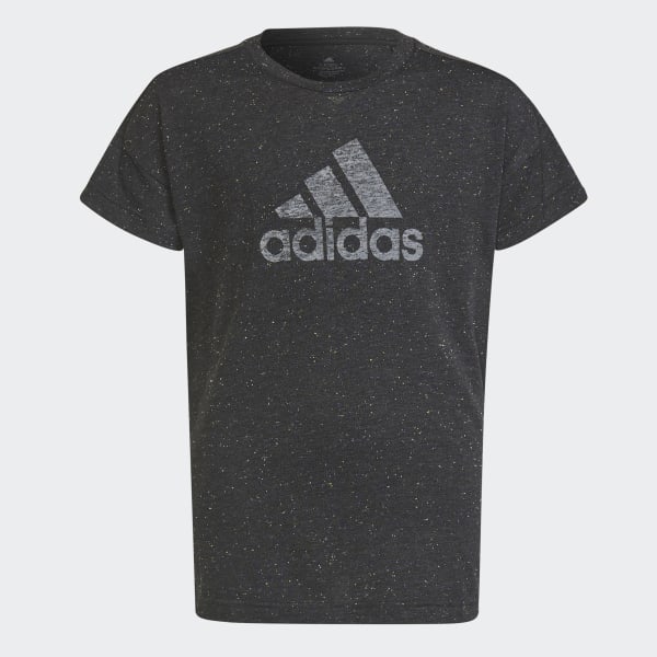 Preto T-shirt de Algodão Larga Badge of Sport Future Icons
