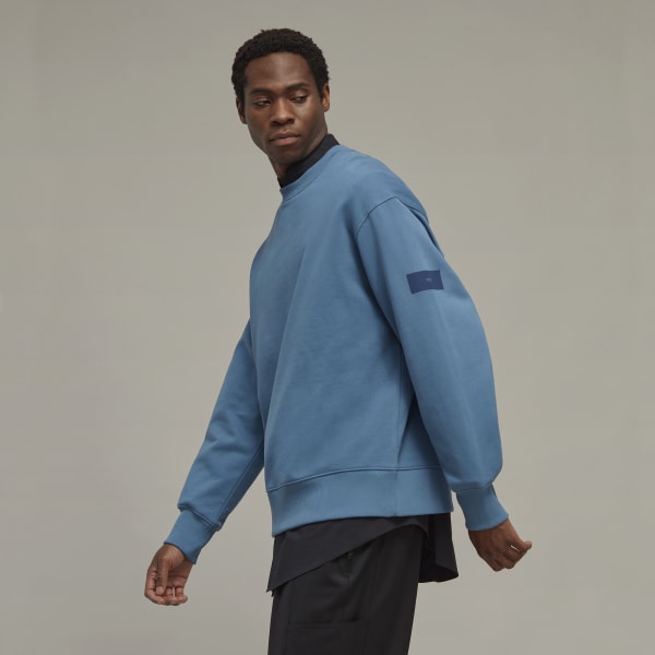 Blau Y-3 Organic Cotton Terry Sweatshirt
