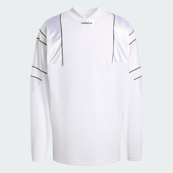 ホワイト 長袖ジャージ