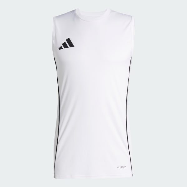 White Tiro 25 Competition Sleeveless Jersey