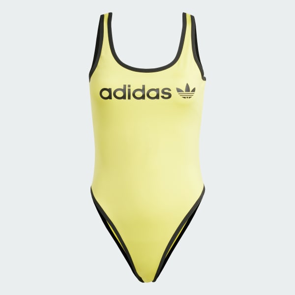 สีเหลือง ชุดบอดี้สูท Linear Logo