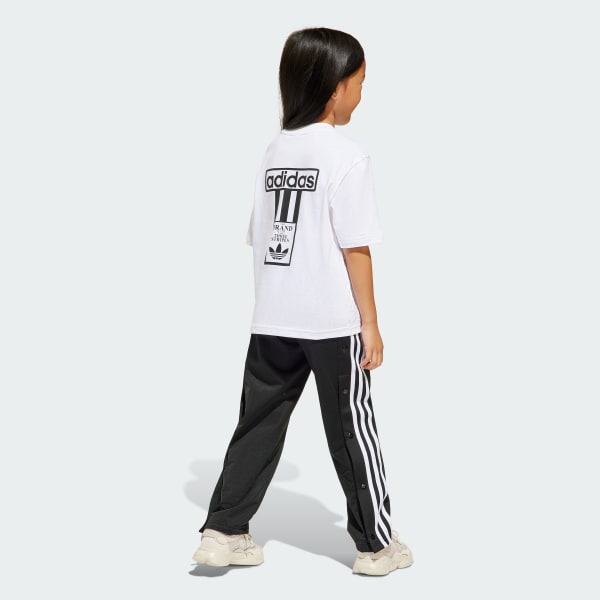 สีดำ ชุดเสื้อยืดและกางเกง Adibreak สำหรับเด็ก