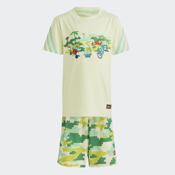 Gul adidas x LEGO® Play Tee-and-Shorts Set