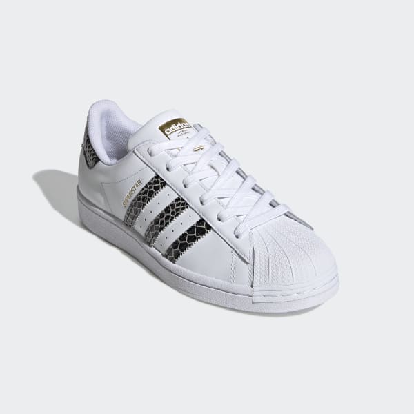 Adidas superstar shoes snakeskin stripes white 2025