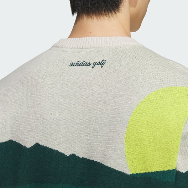 アディダス 【ゴルフ】メンズ グラフィックセーター 長袖 - グリーン