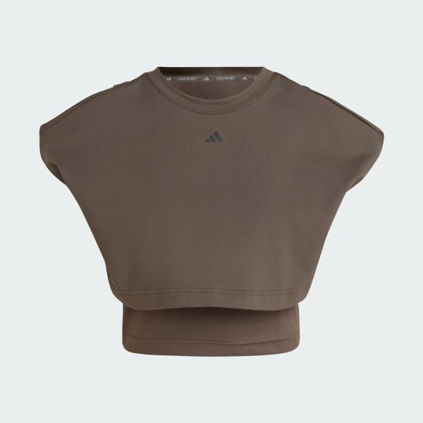 สีเขียว เสื้อกล้ามทรงบ็อกซีผ้าเฟรนช์เทอร์รีย์ PrimeLift 3-Stripes