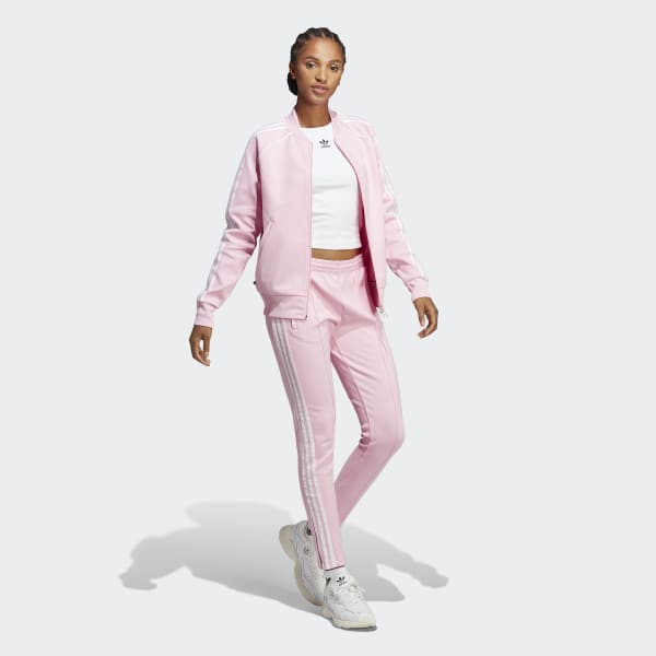 ruzová Sportovní bunda Adicolor Classics SST