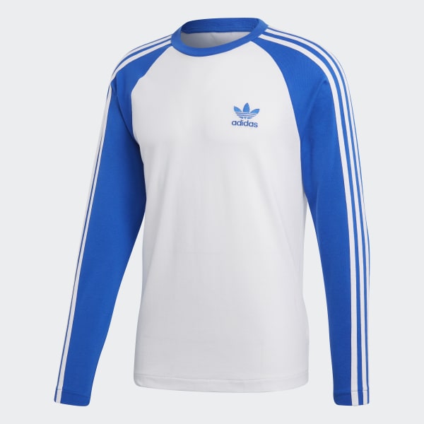 Camiseta 3 Stripes Azul Adidas Adidas Brasil