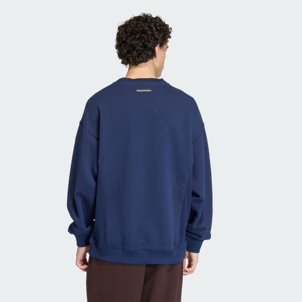 Blue 아디다스 이큅먼트 리브 크루넥 스웨트셔츠