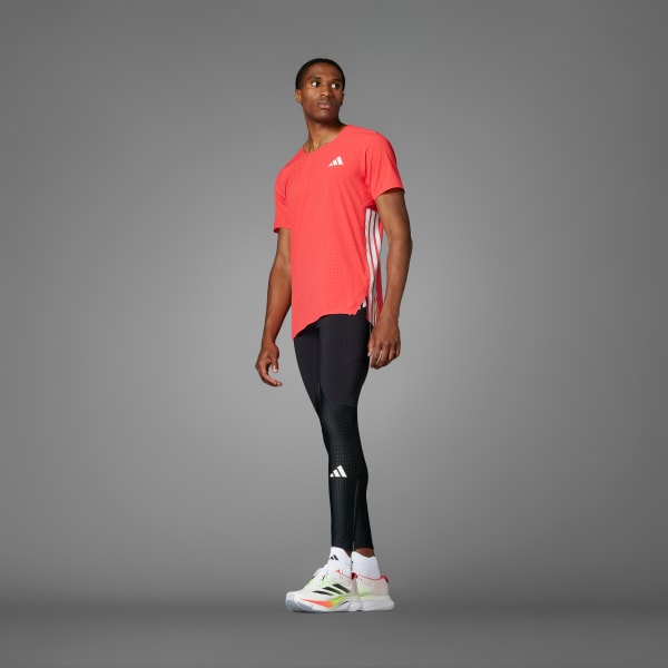 アディダス アディゼロ ランニング半袖Tシャツ - レッド