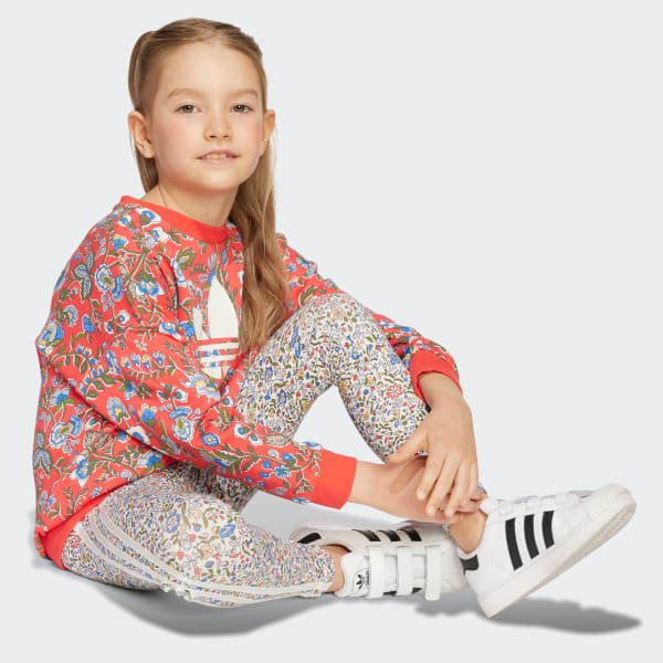 Κόκκινο Adidas Originals X Liberty London Crew Leggings Set Kids
