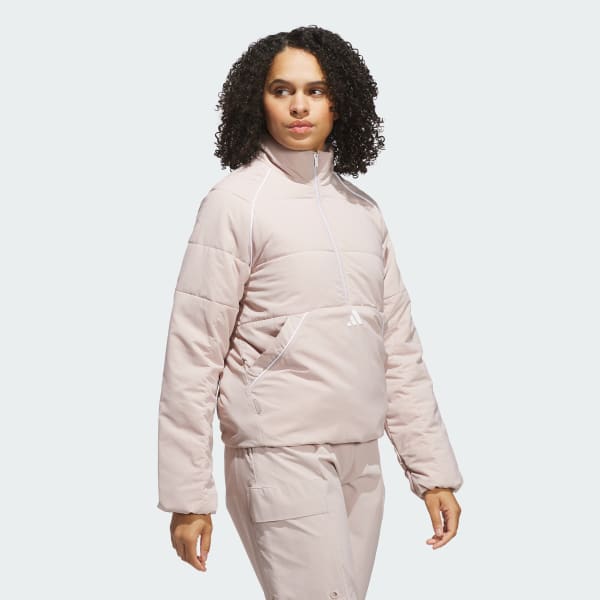 Braun Beyond The Course Twistweave Loose Quarter-Zip Jacket