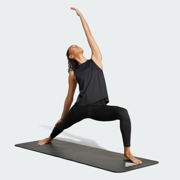 Negro Playera sin mangas Yoga