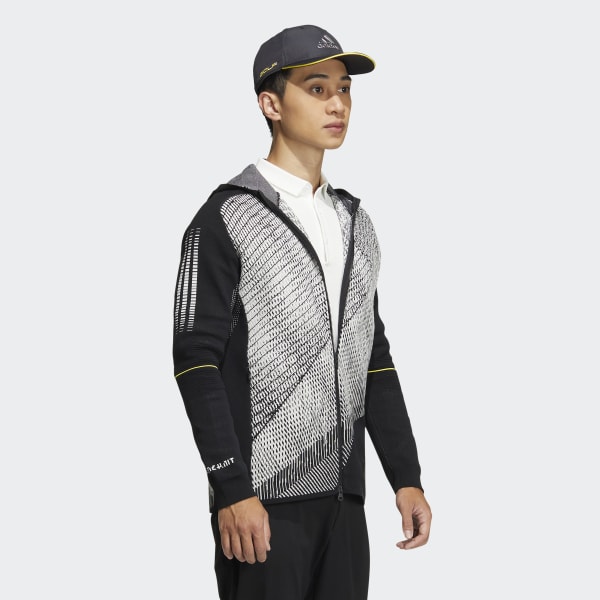 Black Statement Primeknit Hooded Jacket VC008