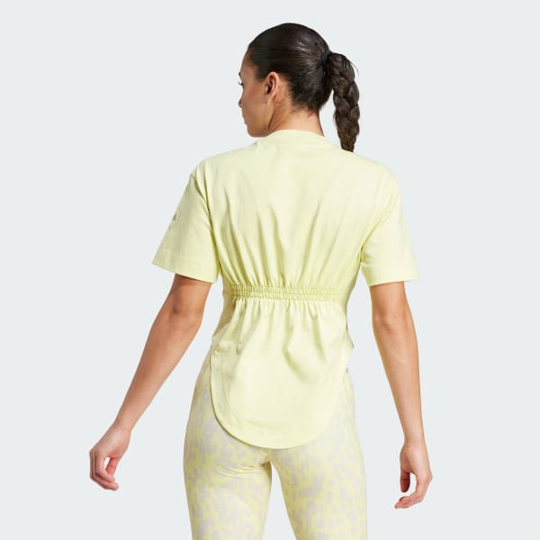 Yellow adidas by Stella McCartney Sportswear Curved Hem Tee