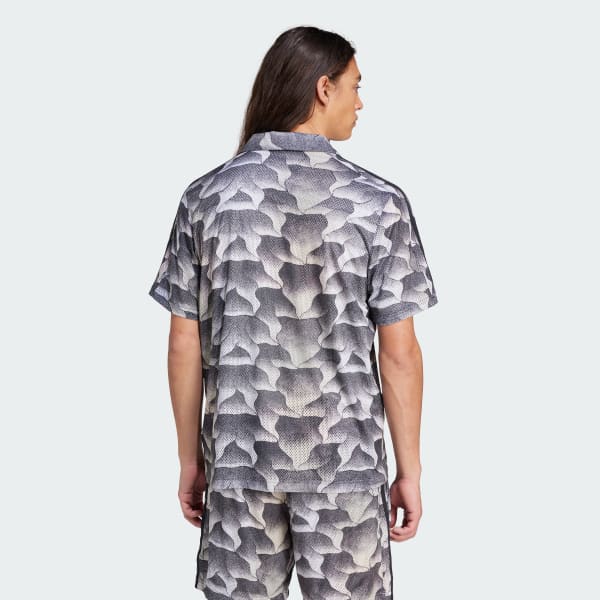 noir Chemise de plage mesh imprimé intégral Tiro