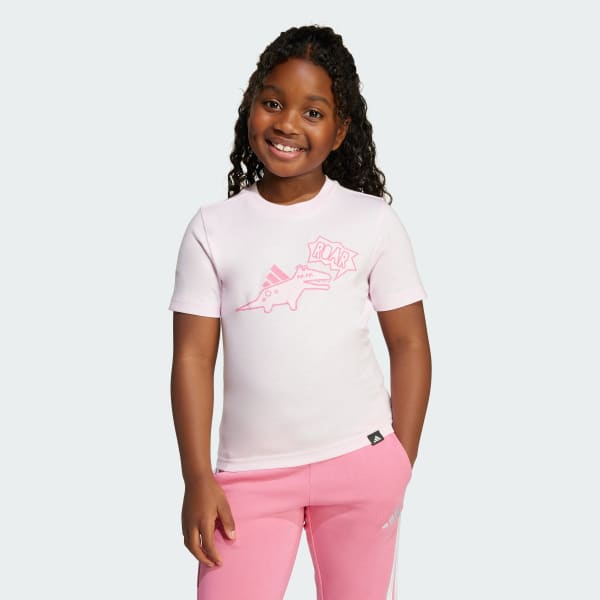 Pink Adiraptor Graphic Tee Kids