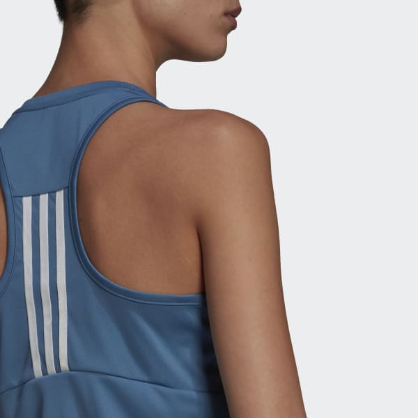 Azul Playera sin Mangas Primeblue Designed 2 Move 3 Franjas Sport 28836