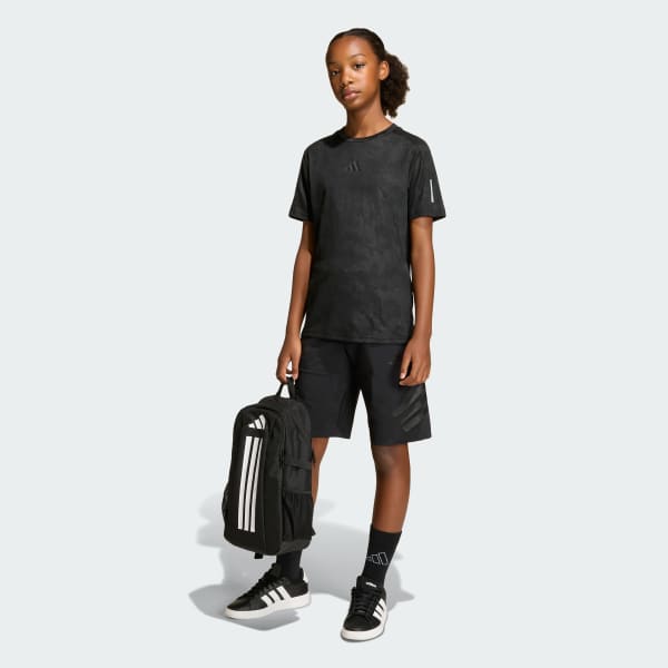 Black SPORT ICONS STRUCTURED T-SHIRT

