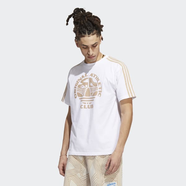 Hvit Original Athletic Club 3-Stripes T-Shirt VB110