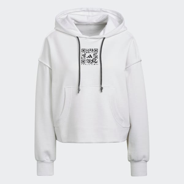 Bianco Felpa con cappuccio Karlie Kloss x adidas VU152