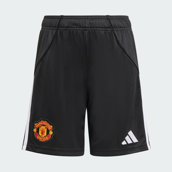 Schwarz Manchester United 25/26 Kids Heimshorts