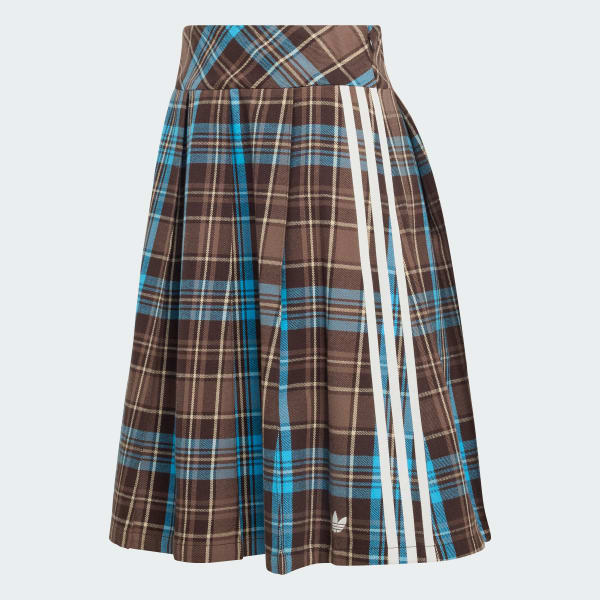 Flerfarget PLEATED CHECK SKJØRT