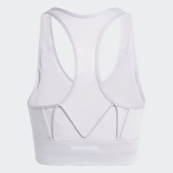 Morado Top Deportivo de Running con Bolsillos Soporte Medio