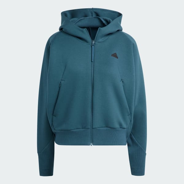 adidas Z.N.E. Full Zip Hoodie Turquoise adidas New Zealand