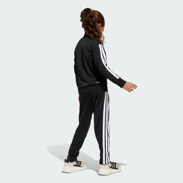 Sort Seasonal Essentials Tiberio 3-Stripes Tricot Kids træningsdragt