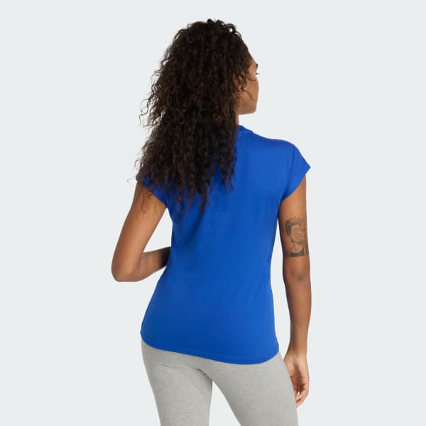 Azul Remera Estampada Slim Soft Side
