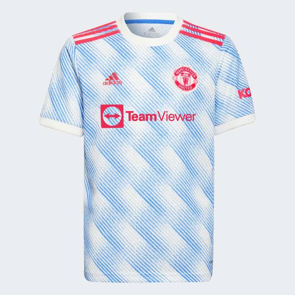 Blanco Camiseta Uniforme de Visitante Manchester United 21/22 JER73