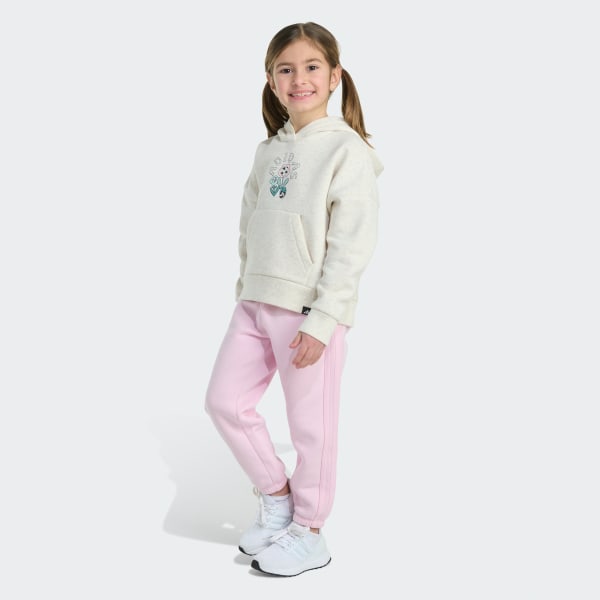 2-Piece Long Sleeve Hooded Heather Pullover & Jogger Set