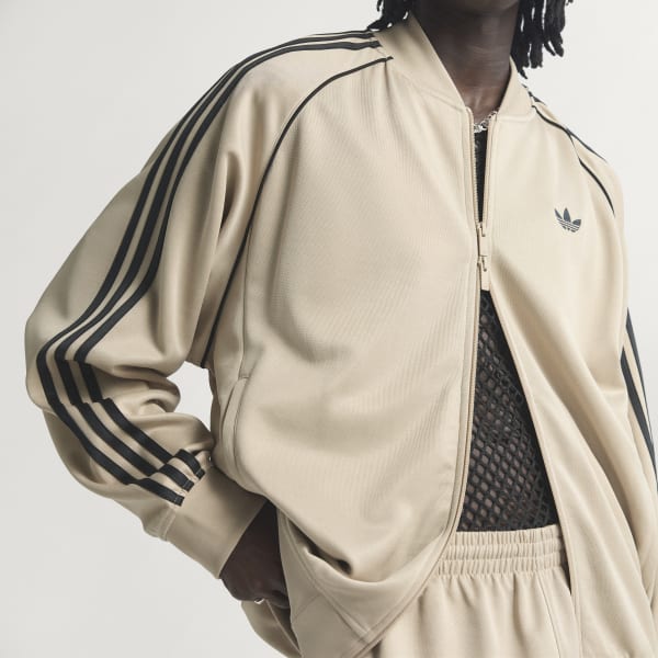 adidas SST ADICOLOR CLASSICS LOOSE TRACK TOP - Beige | Free