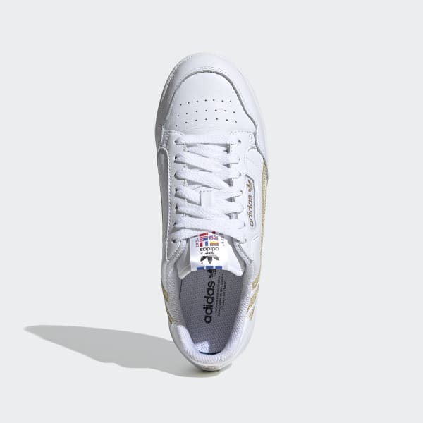 Adidas originals white clearance continental 80 sneakers