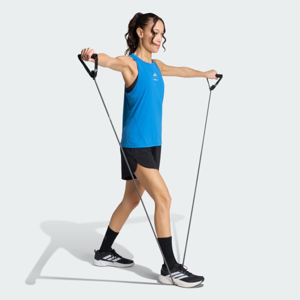 Blauw Les Mills Graphic Tanktop