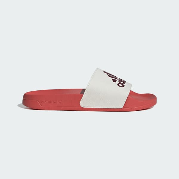 Adidas adilette slides white online